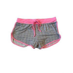 Women's Pajama Shorts Pink and Gray Size Medium